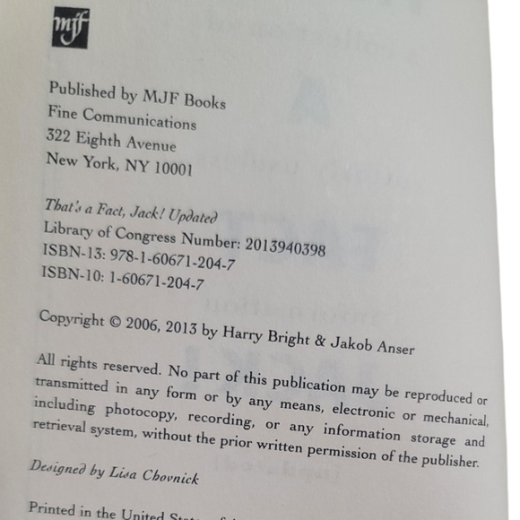 THAT'S A FACT JACK By Harry Bright & Jakob Anser (Hardback Book) - Picture 6 of 9